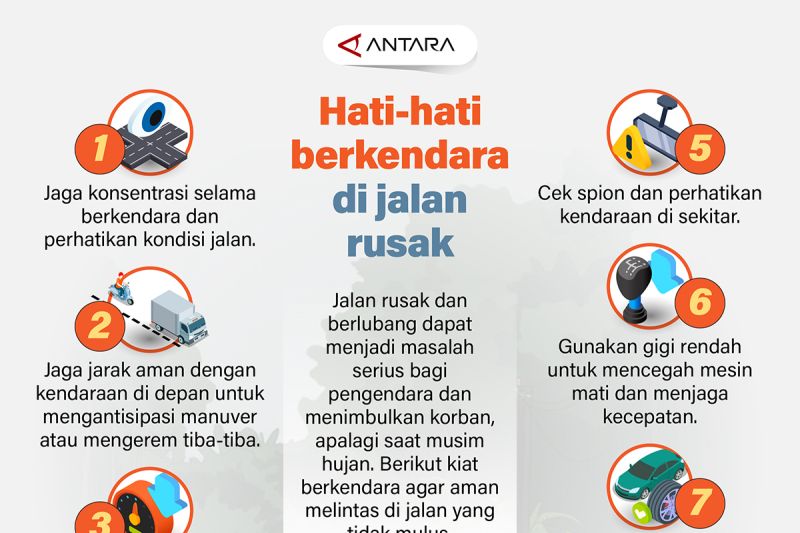 Hati-Hati Berkendara di Jalan Rusak Agar Terhindar Bahaya
