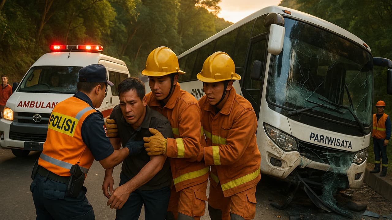 Kecelakaan Bus Pariwisata di Bali, Puluhan Turis Luka-Luka